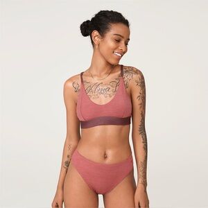 Allbirds Trino Triangle Bralette Adjustable Wireless Size Medium Hazy Sienna